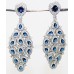 Designer Long Earrings 925 Sterling Silver Zircon Gem Stone Handmade Women Gift E564